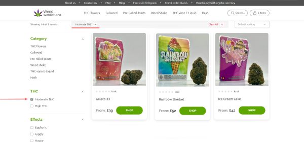 lowest thc strains at WeedWonderland / lowest thc strains UK