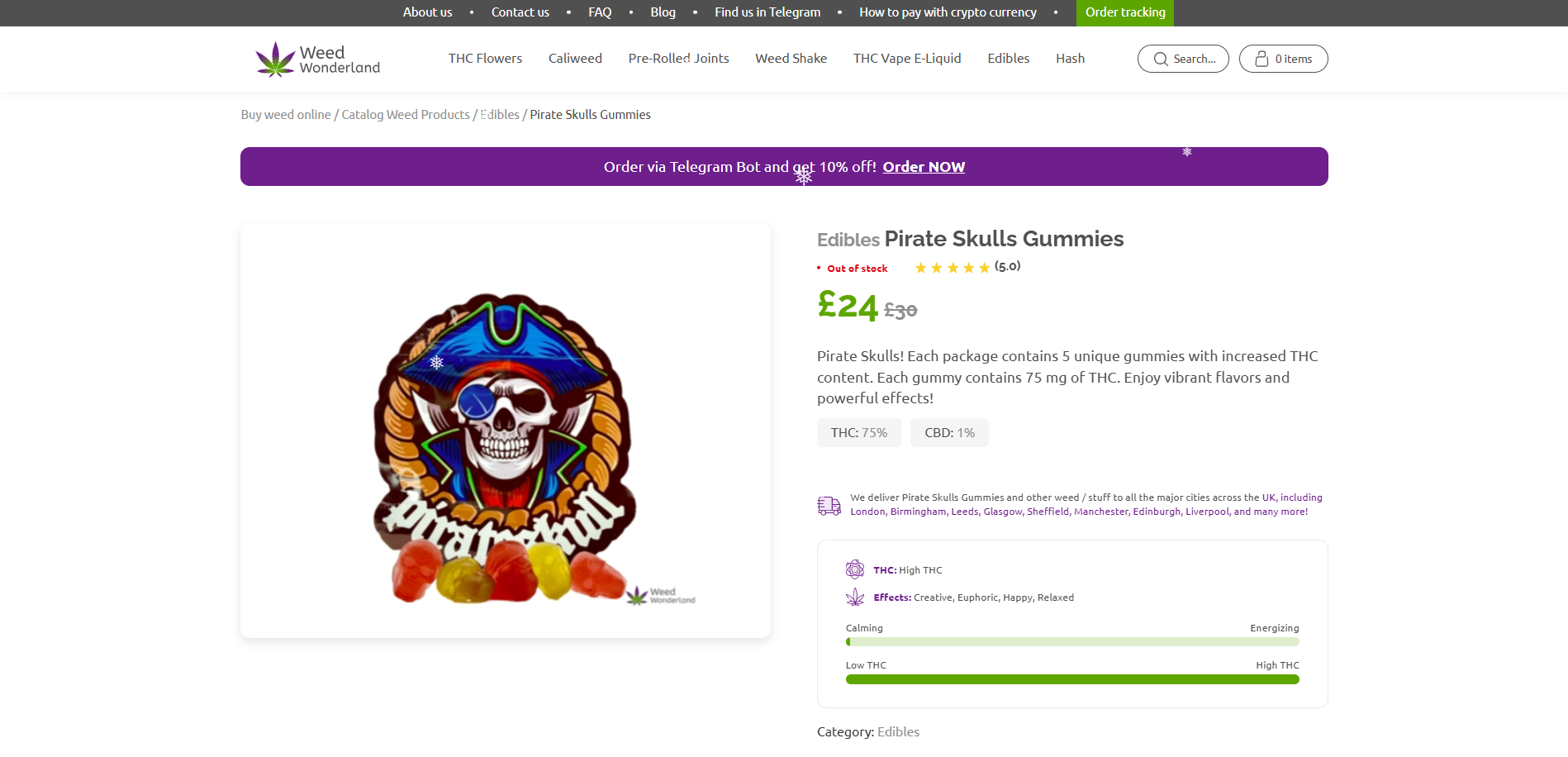 Edibles Pirate Skulls Gummies