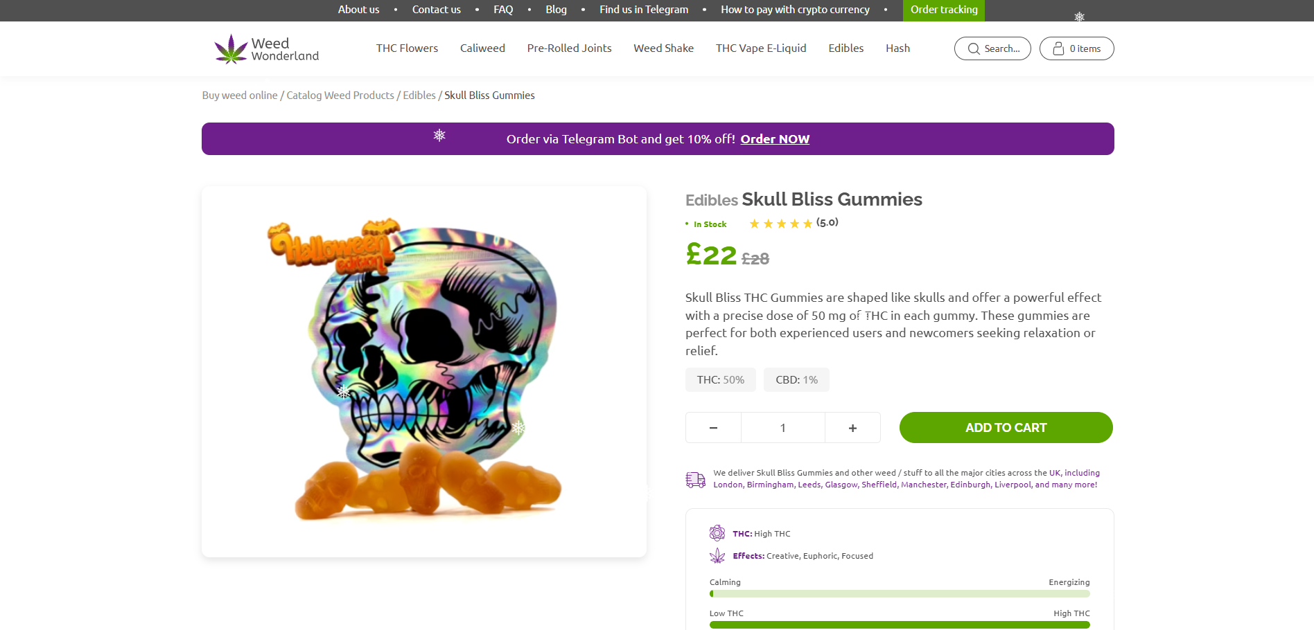 Edibles Skull Bliss Gummies