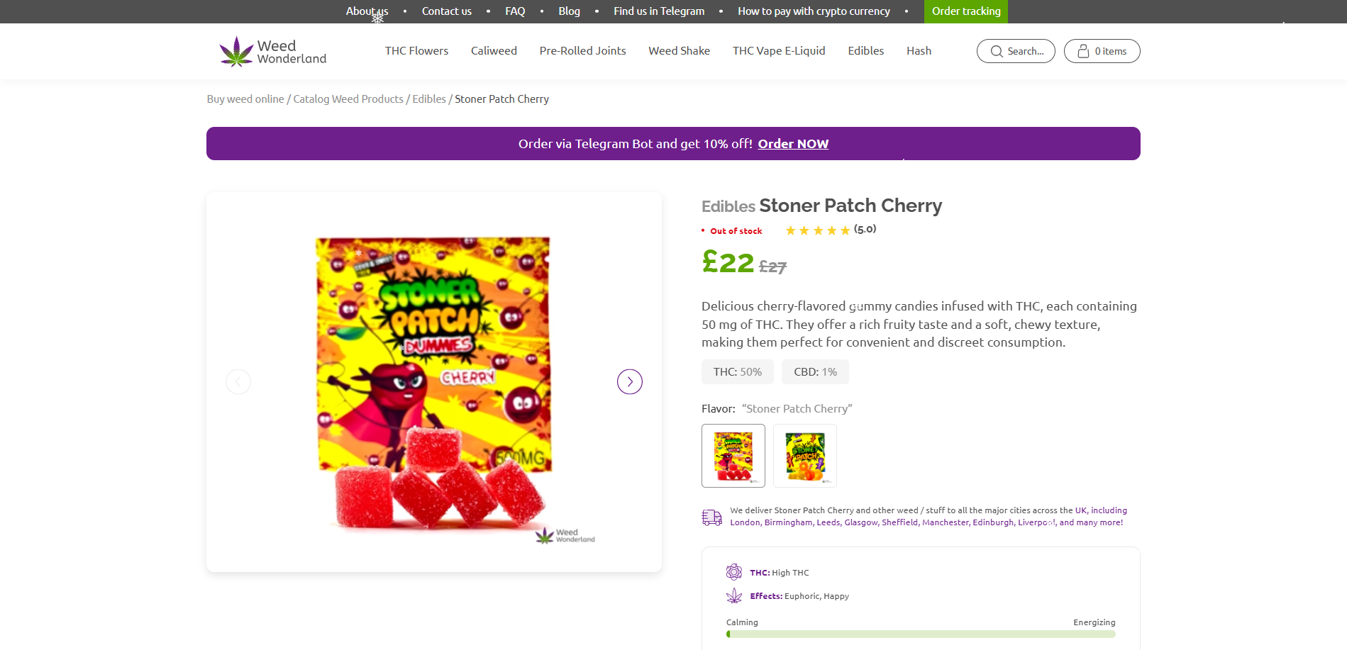 Edibles Stoner Patch Cherry