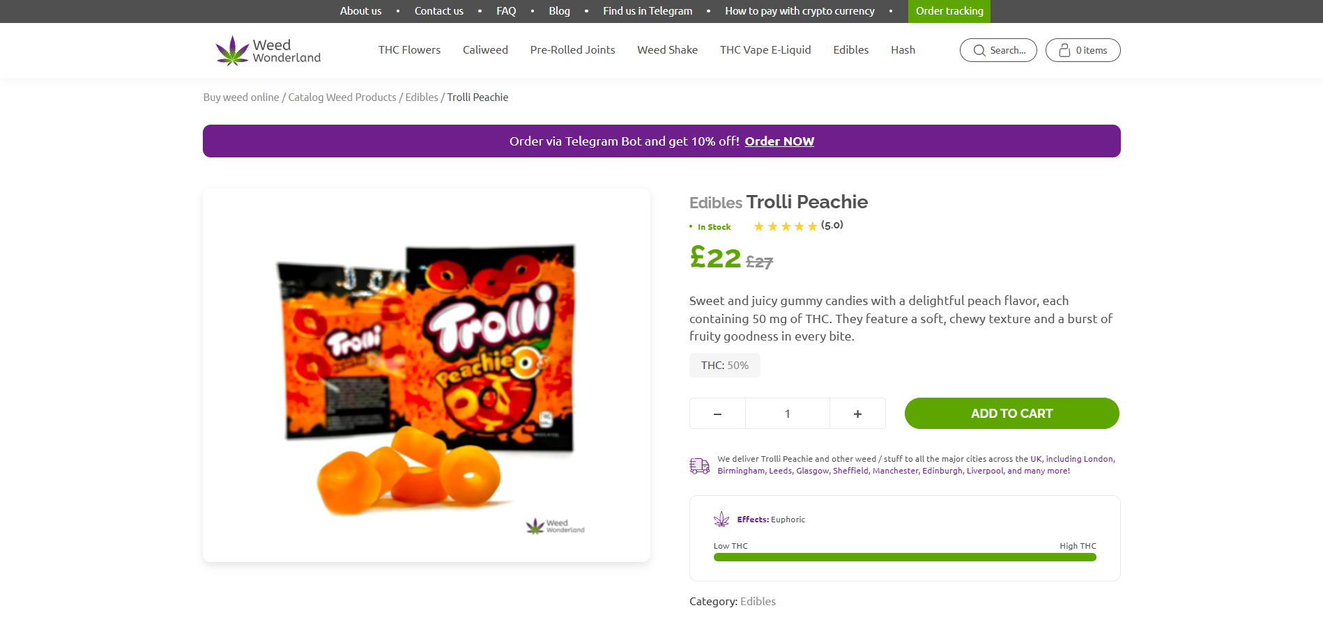 Edibles Trolli Peachie