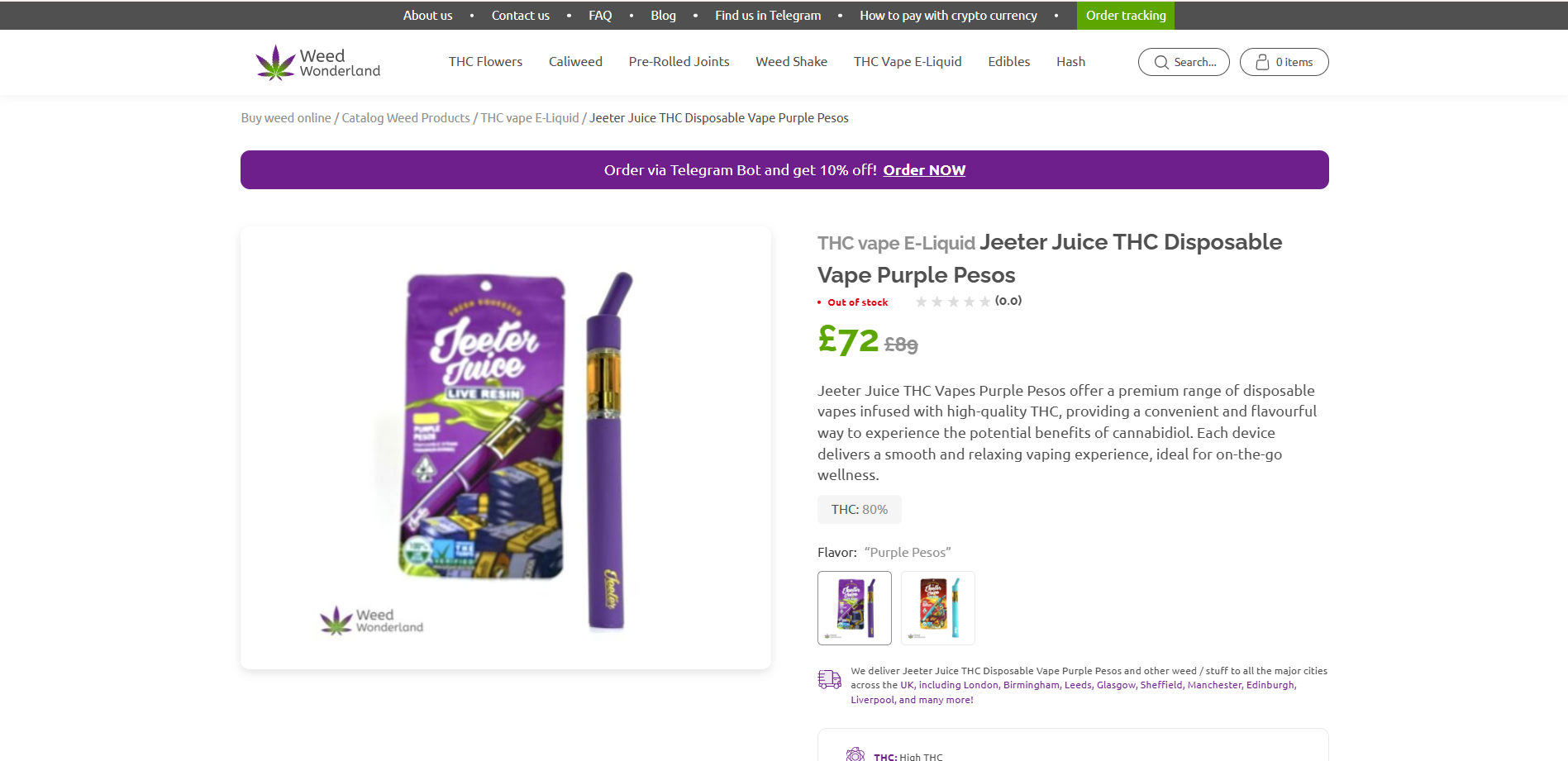 THC vape E-Liquid Jeeter Juice THC Disposable Vape Purple Pesos